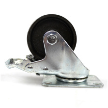3 inch medium plate iron casters with brake